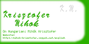 krisztofer mihok business card